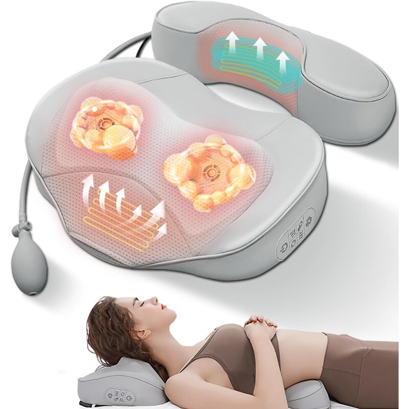 Neck Back Massage Pillow - Manufacturer 3D Heat Rolling Car Seat Pad