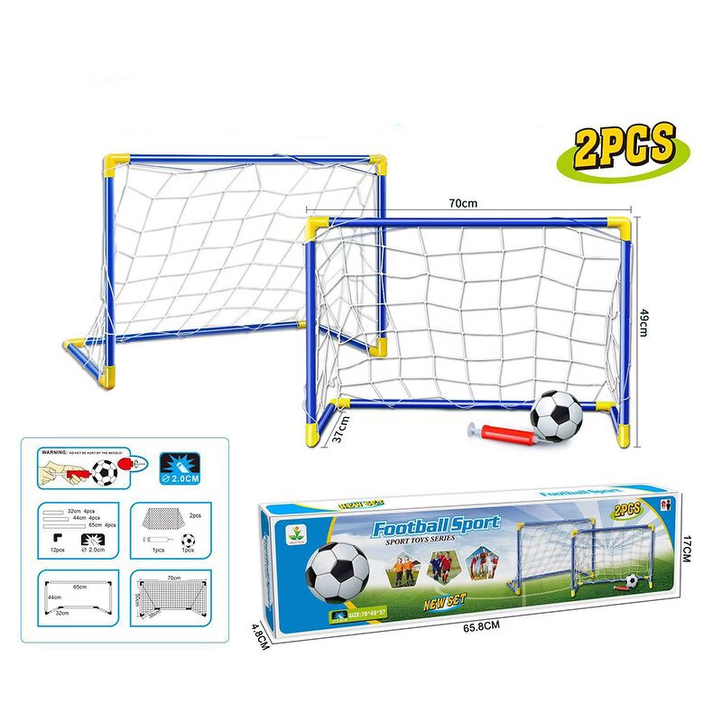 Kids Football Goal - Youshow Portable PVC 7X2 Indoor Outdoor Training Blue