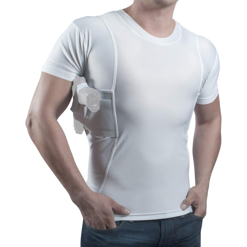 Tactical Gun Holster Shirt - Manufacturer Men Concealed Carry Breathable Black