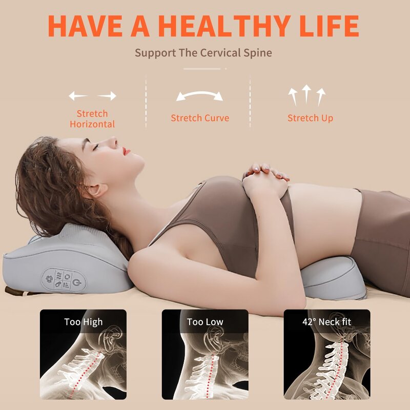 Neck Back Massage Pillow - Manufacturer 3D Heat Rolling Car Seat Pad