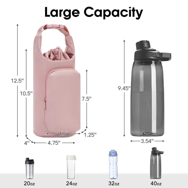 Magnetic Water Bottle Holder - Gym Portable Oblique Hanging Sports Bag