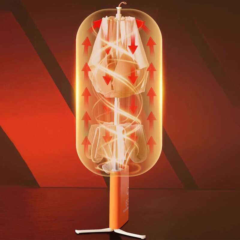 Foldable Clothes Dryer - Mini Low Noise 1000w Fast Drying Compact Electric Tool