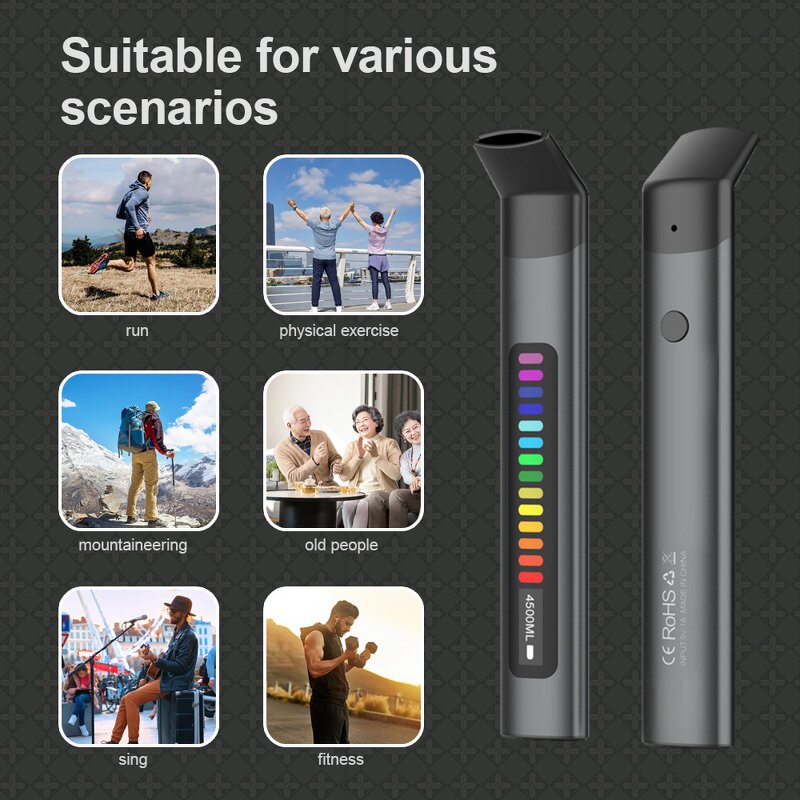 Portable Breathing Trainer - New Sustainable Home Fitness Yoga Hiking Lung Tool