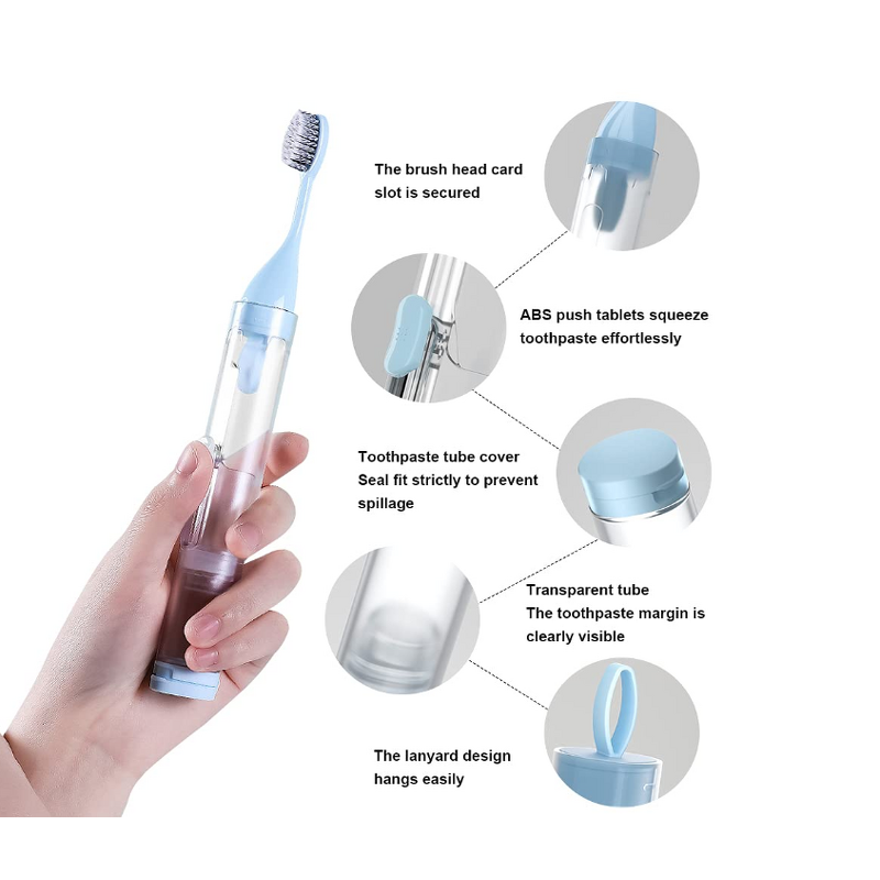 Electric Toothbrush Head - Replacement Medium Nylon Bristle Reusable Refill
