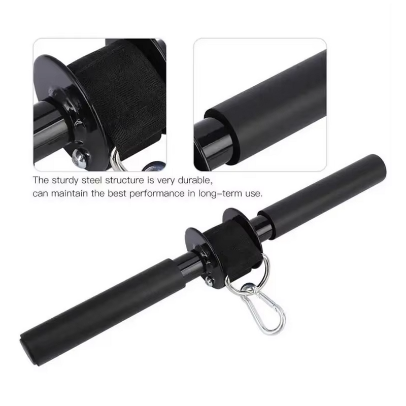 Arm Wrist Blaster - Gym Black Steel Forearm Triceps Strength Training Roller