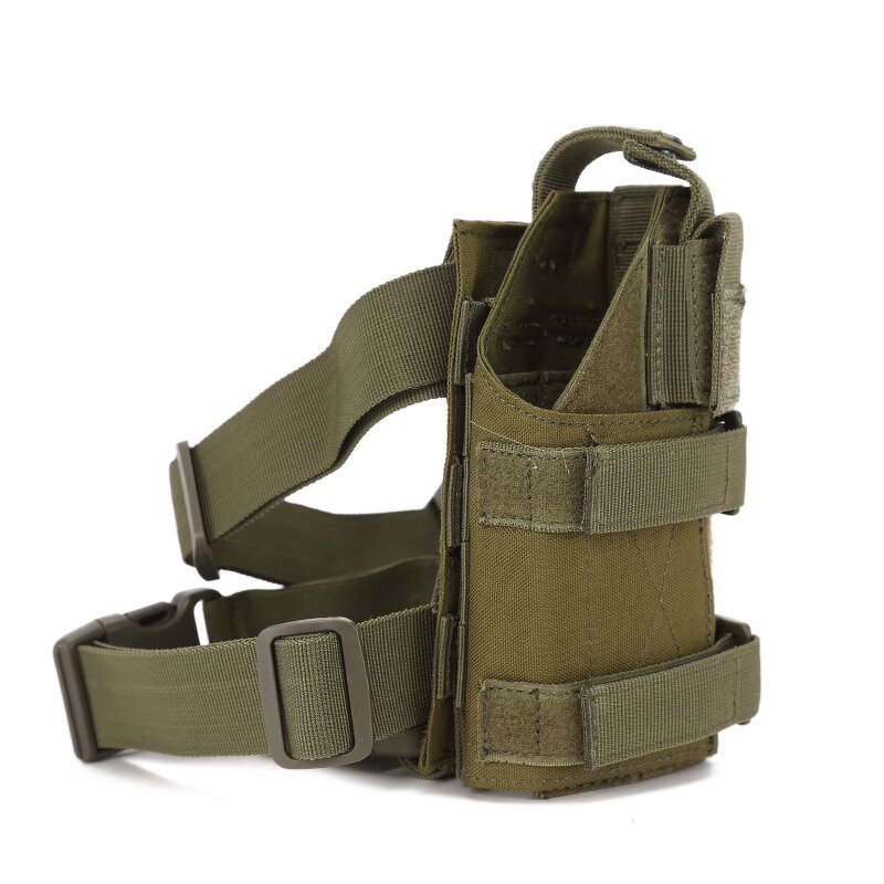 Leather Shoulder Holster - Tactical Adjustable Concealed Carry Magazine Holder