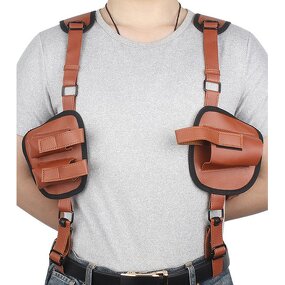 Leather Gun Holster - Tactical Concealed Carry Hunting Self-Defense Bag