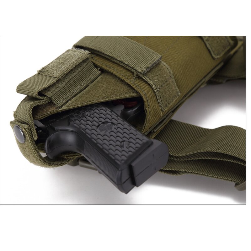 Leather Shoulder Holster - Tactical Adjustable Concealed Carry Magazine Holder