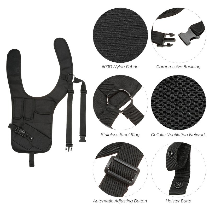 Tactical Chest Holster - Manufacturer Waterproof Underarm Gun Pouch with Magazine