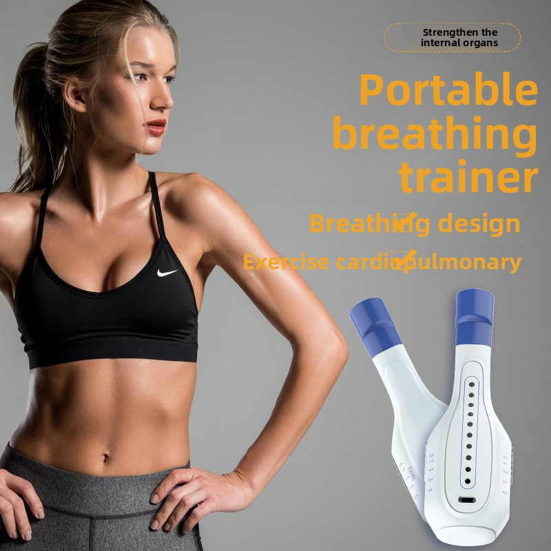 ABS Breathing Trainer - Portable Adjustable Resistance Lung Capacity Tool