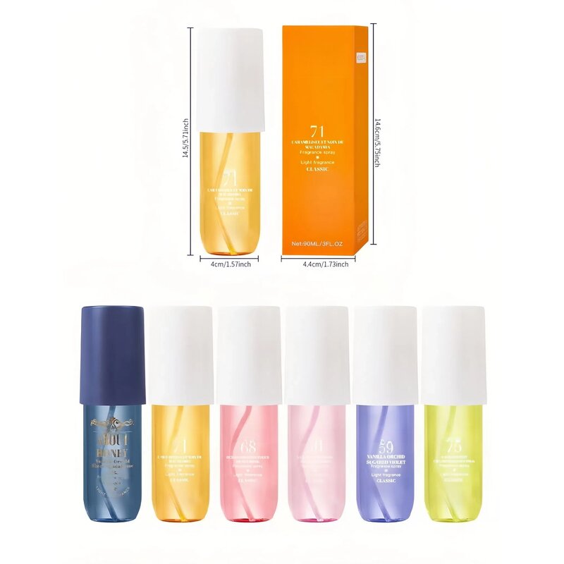 Castor Oil Body Spray - Digital Fresh Light Herbal Perfume Hair Fragrance