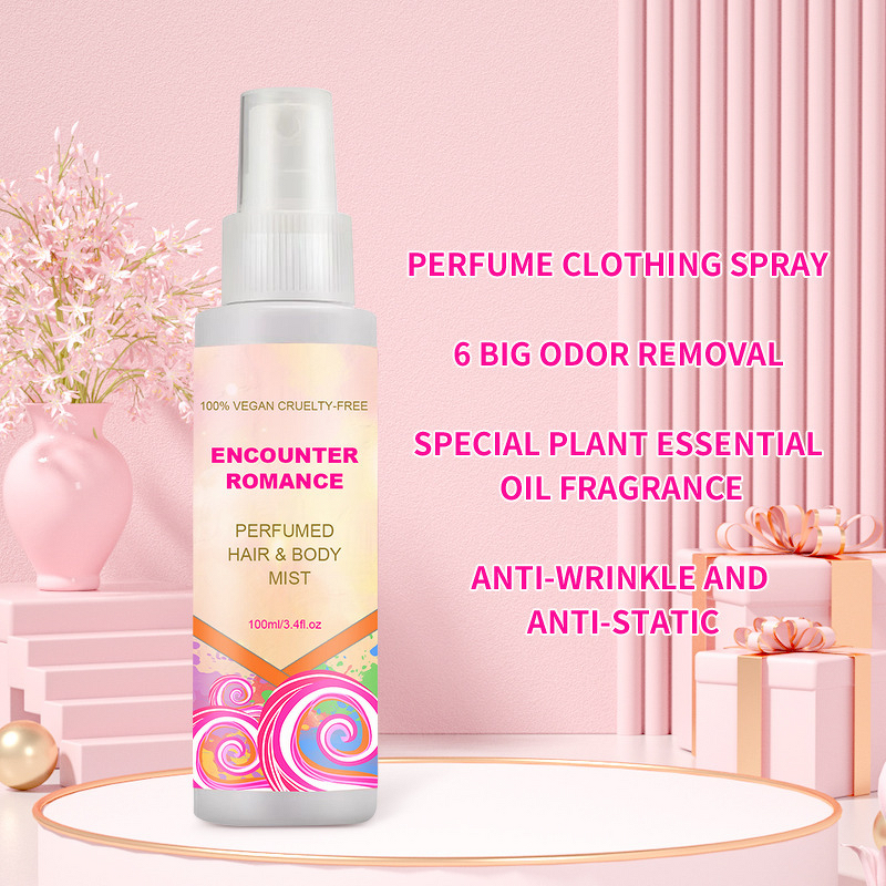 Hair Body Fragrance Spray - Long-Lasting 100ml Floral Deodorizing Mite Removal