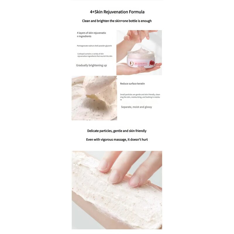 African Body Scrub Cream - 8 Ounce 12 Containers Sugar Lightening Scrub