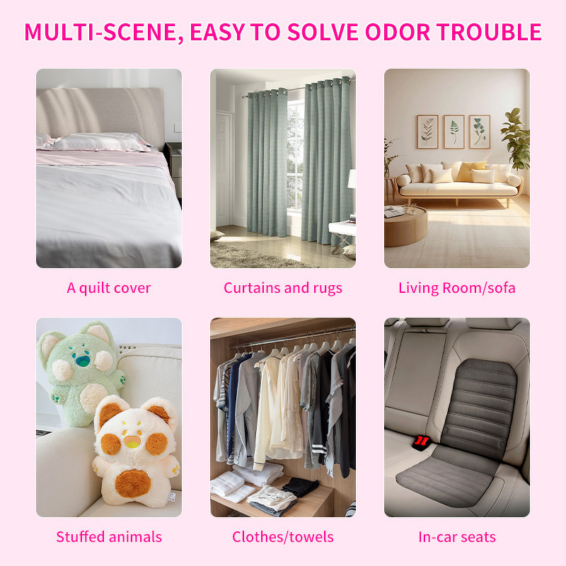 Hair Body Fragrance Spray - Long-Lasting 100ml Floral Deodorizing Mite Removal