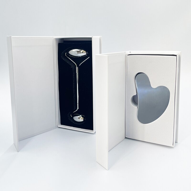 Heart Gua Sha Ice Globes - Stainless Steel Facial Massager Custom Logo Cryo Stick