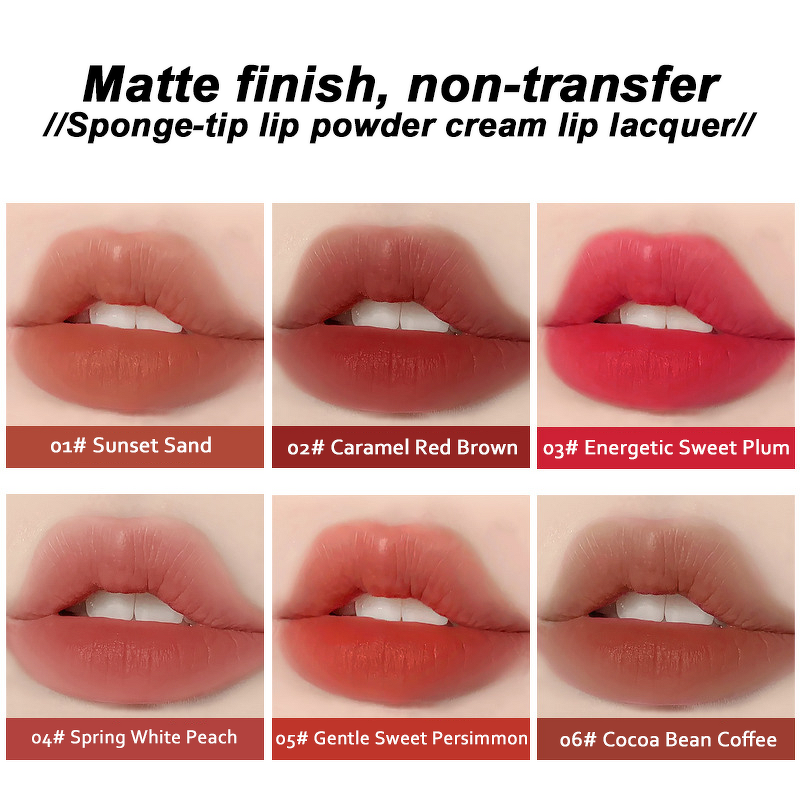 Air Cushion Lip Gloss - Matte Feather-Light 24H Smudge-Proof Mineral Ingredient