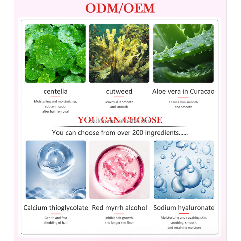 Herbal Hair Remover Lotion - 50g Custom Own Brand Organic Body Cream