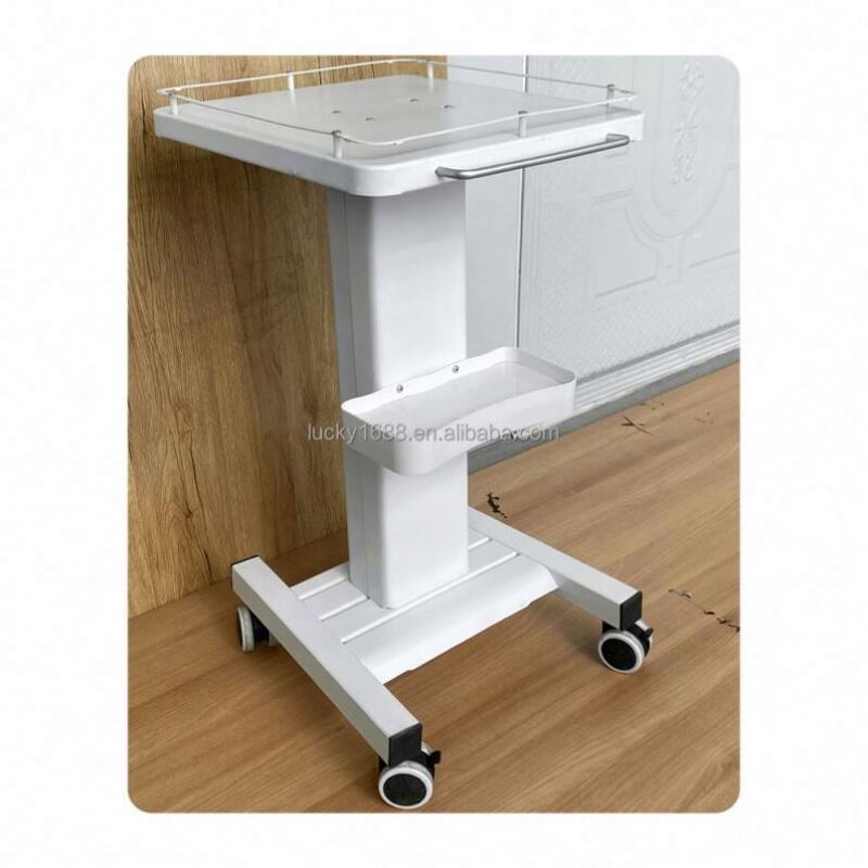 Stainless Steel Salon Trolley - OEM Wholesale Three-Layer 4 Wheels Cosmetic Cart