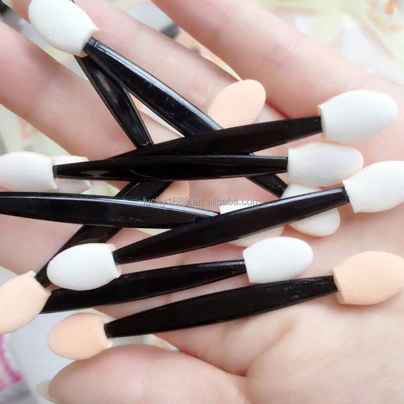 Disposable Cosmetic Brush - Cheap Two-end Sponge Eye Shadow Applicator Tool