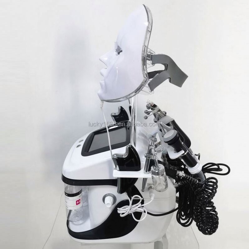 11 in 1 Hydro Facial Machine - Oxygen Jet Peel Dermabrasion LED Mask Cleansing