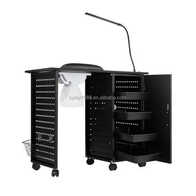 Nail Care Manicure Desk - Manufacturer Low Price Black Table Dust Collector