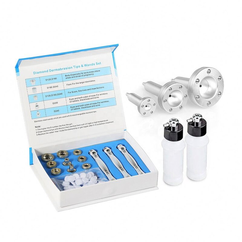 Portable Microdermabrasion Machine - Diamond Tips Vacuum Suction Blackheads Tool