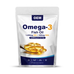 Omega 3 Fish Oil Softgels Manufacturer - OEM Omega-3 Fish Oil Softgel Capsules Vitamins Supplement in Stock