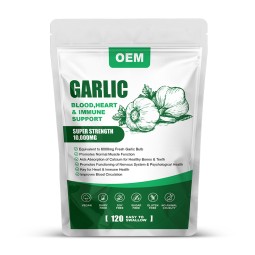 Garlic Oil Softgels Factory - OEM Private Label Halal Odorless Garlic Oil Soft Capsule Supplement Vegan 500mg