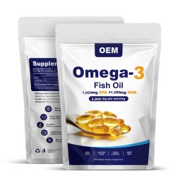 Omega 3 Fish Oil Softgels Manufacturer - OEM Custom Omega 3 Fish Oil Softgels for Adults Vitamins Supplement