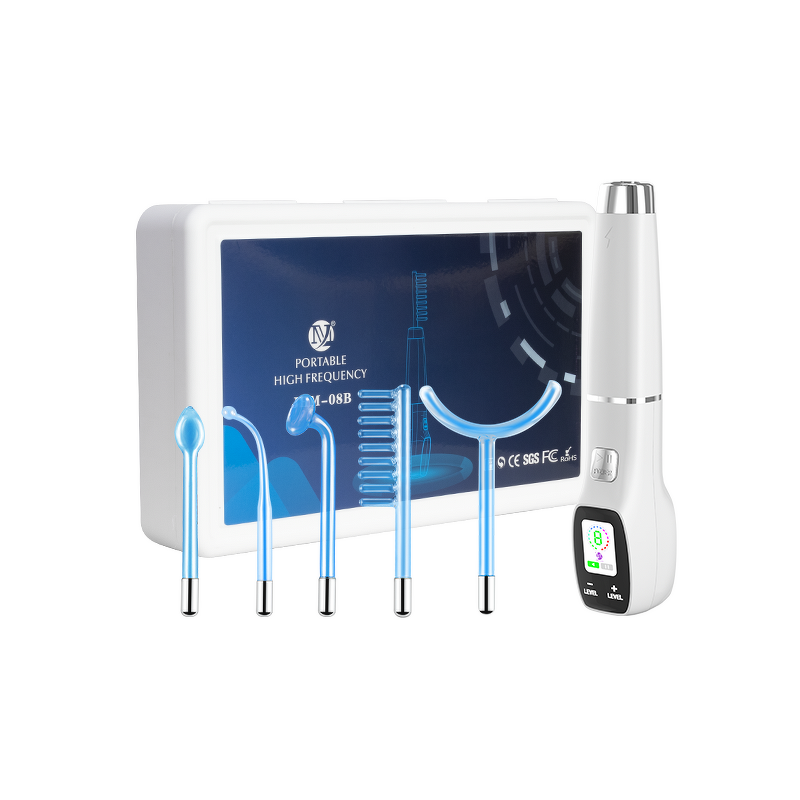 High Frequency Facial Wand - with LCD Screen & 5 in 1 Probes