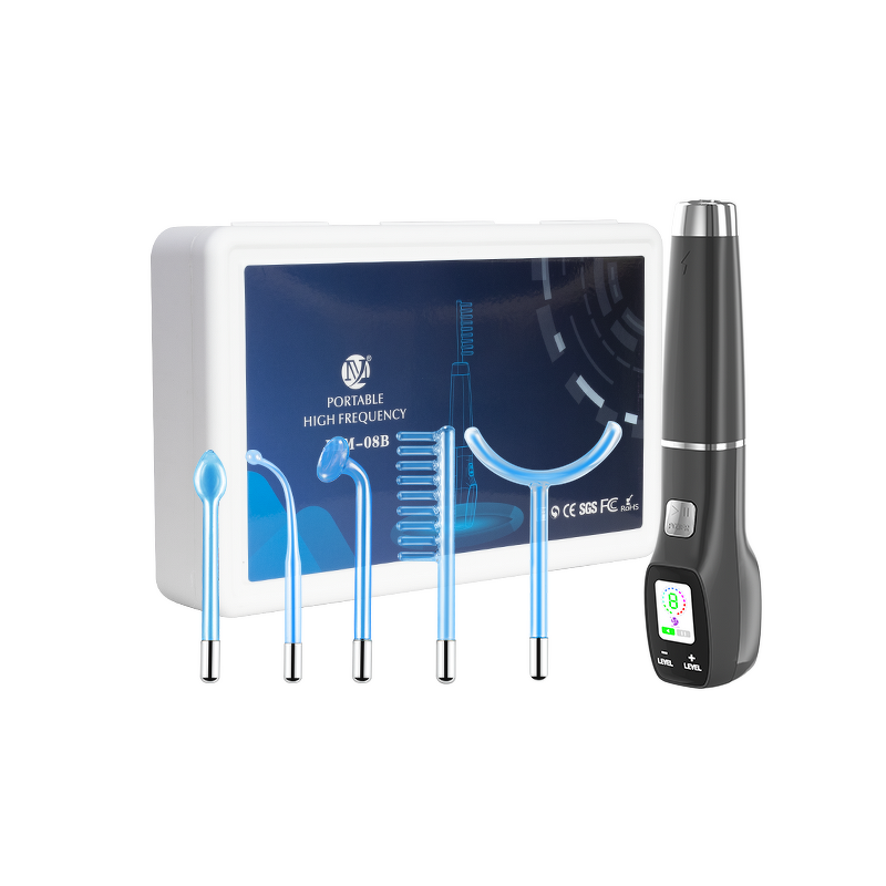 High Frequency Facial Wand - Multifunction LCD Ultrasonic 5 in 1 Probes