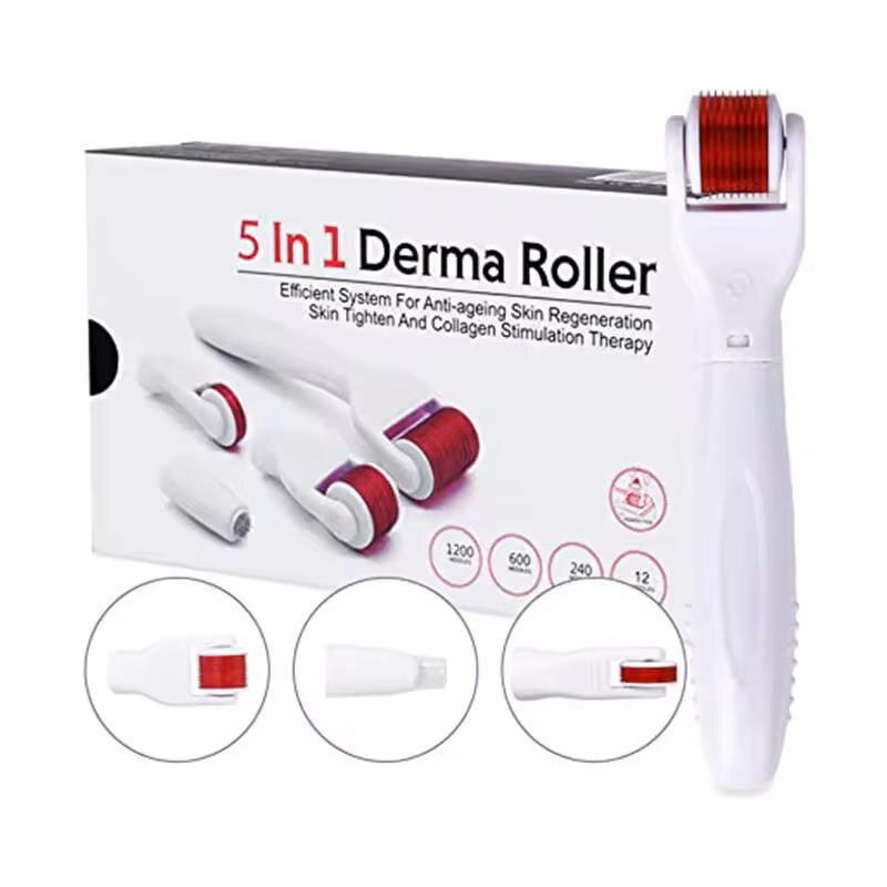 Derma Roller Set Manufacturer - 5 in 1 180/600/1200 Needle Kit