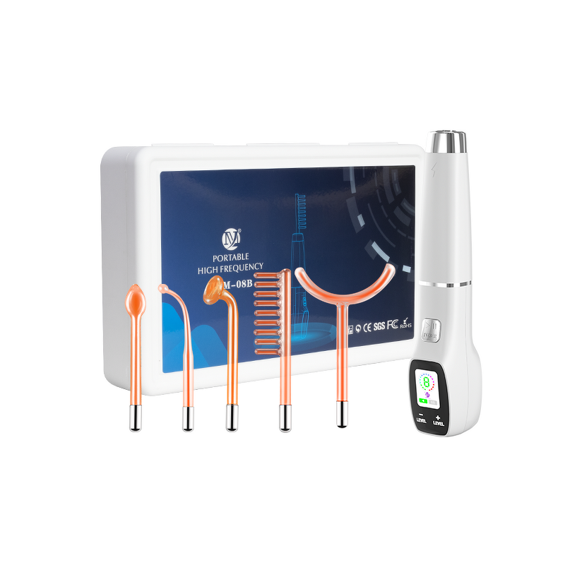 High Frequency Facial Wand - with LCD Screen & 5 in 1 Probes