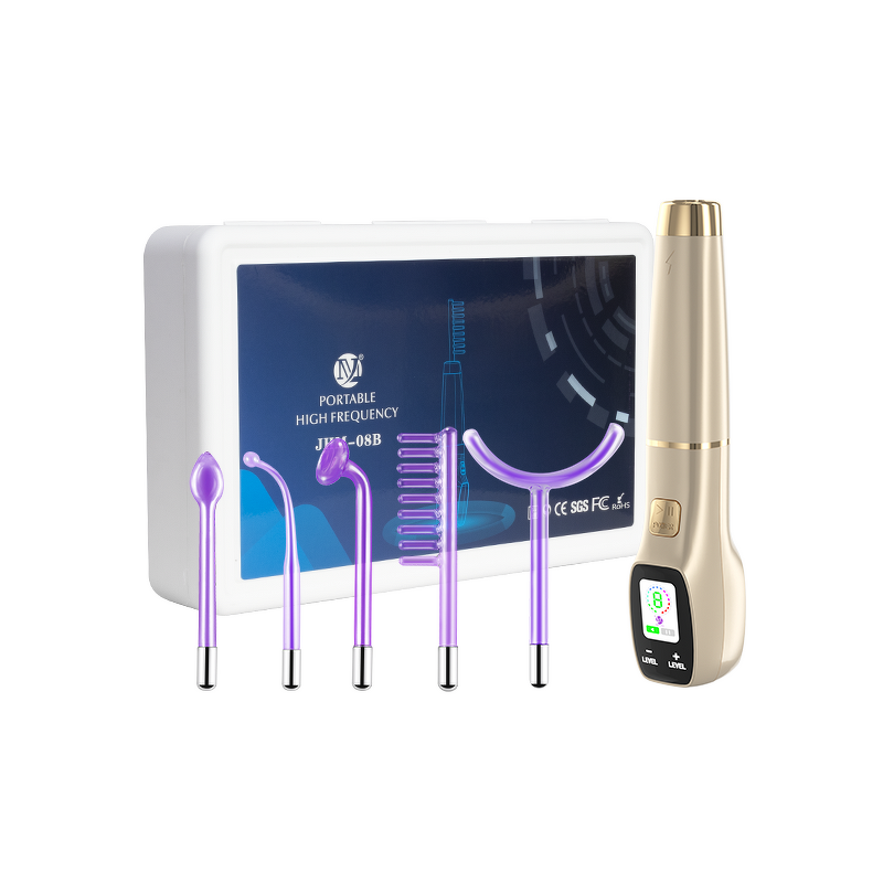 High Frequency Facial Wand - Multifunction LCD Ultrasonic 5 in 1 Probes