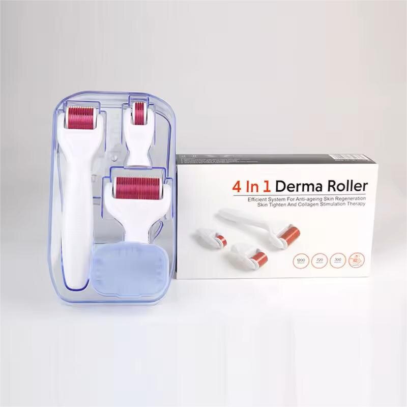 Derma Roller Set Manufacturer - 4 in 1 Stainless Steel Face Body
