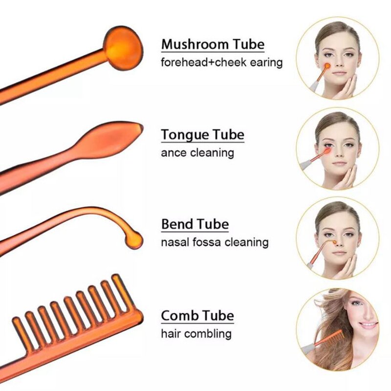 High Frequency Facial Stick Manufacturer - with 4 Probes for Wrinkles