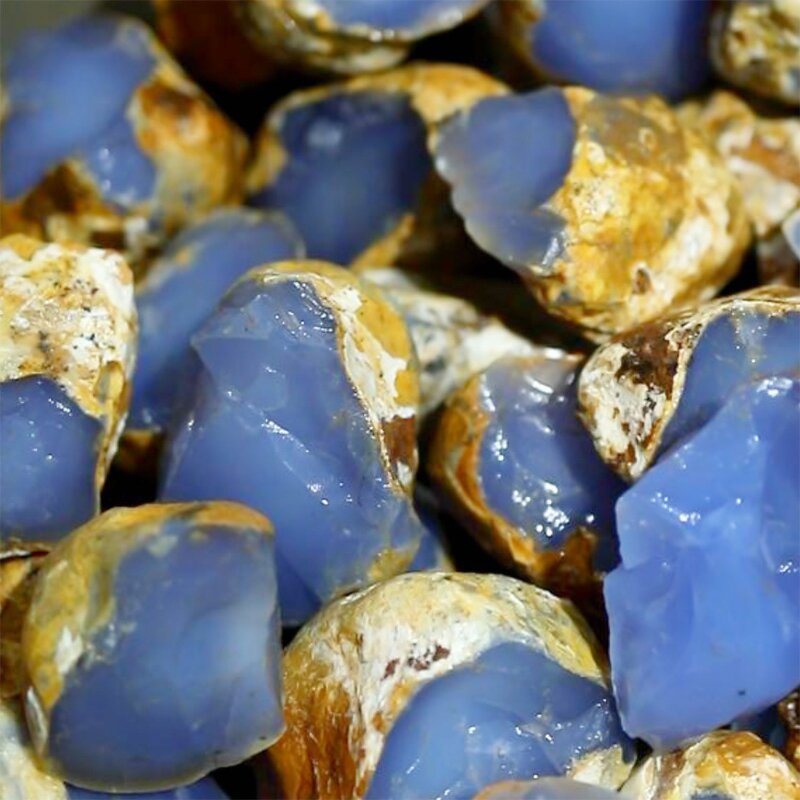 Rough Gemstone Manufacturer - Turkey Blue Chalcedony Natural Tumbled Raw