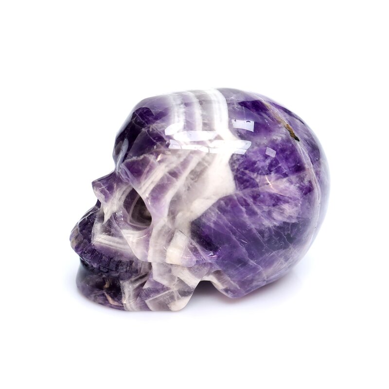 Crystal Skull Manufacturer - Custom 1.75 Inch Dream Amethyst Carving Desktop