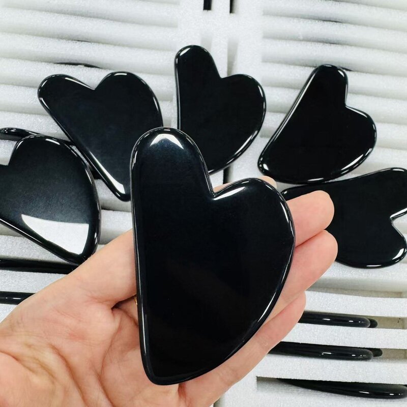 Gua Sha Tool Manufacturer - Natural Rose Quartz Heart Shaped Face Roller