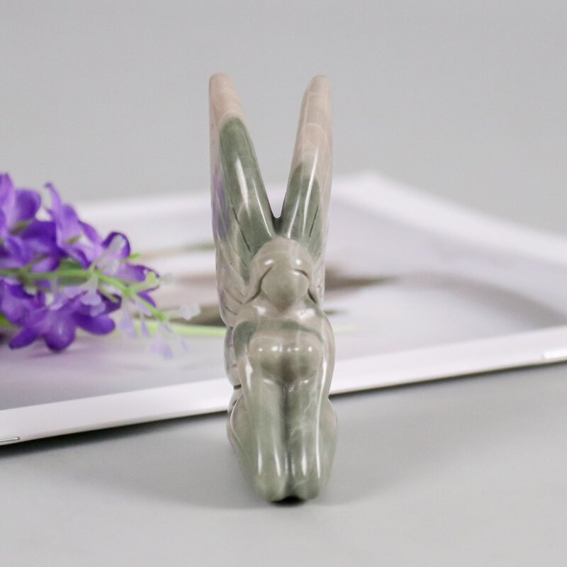 Butterfly Fairy Statue Manufacturer - Natural Nine Dragon Jade Hand Carved