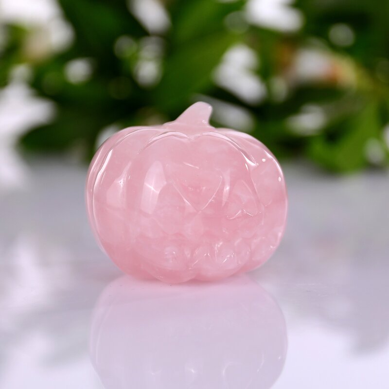 Halloween Decoration Manufacturer - Natural Crystal Carving Pumpkin Skull