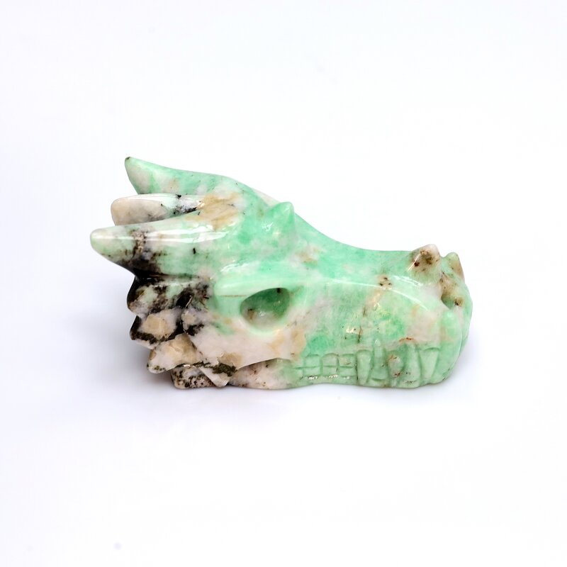 Dragon Skull Carving Manufacturer - Natural Emerald High Quality Healing