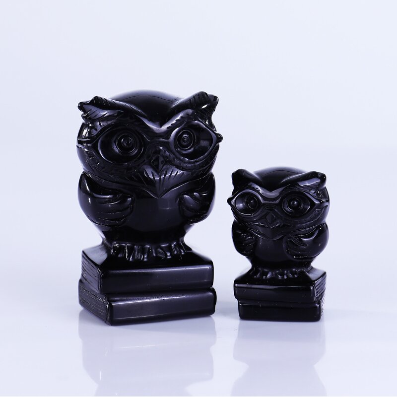 Crystal Owl Figurine Manufacturer - 2 Inch Natural Hand Carved Small Quartz
