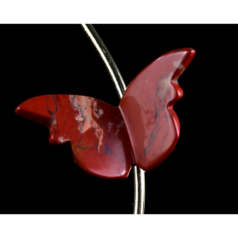 Butterfly Set Manufacturer - Rose Quartz Carved with Chalcedony Jasper