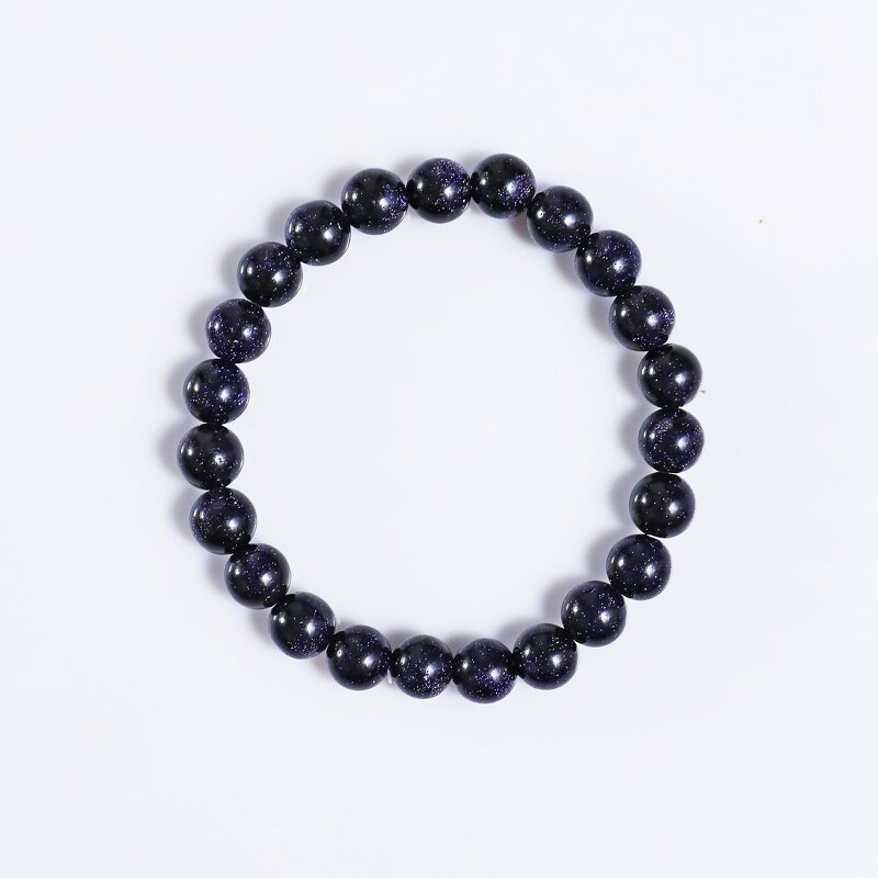 Crystal Bracelet Manufacturer - Natural Blue Goldstone Beaded CNAS Certified