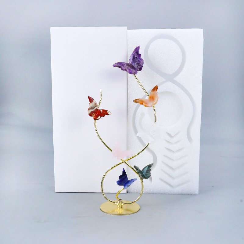 Butterfly Hoop Manufacturer - Rainbow with Multi Color Chalcedony Jasper