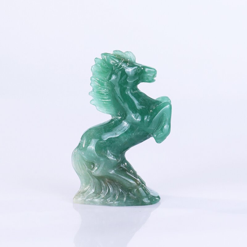 Horse Sculpture Manufacturer - Hand-Carved Green Aventurine Natural Gemstone