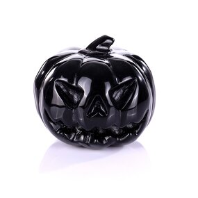 Pumpkin Figurine Manufacturer - Black Obsidian Hand Carved for Halloween