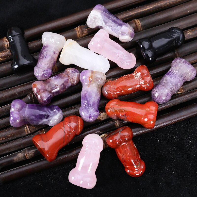 Crystal Dildo Wand Manufacturer - Natural 2 Inch Handmade Stone Massage Wand