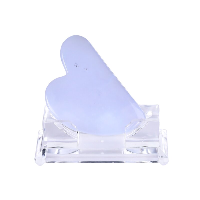 Gua Sha Board Manufacturer - Natural Blue Chalcedony Hand Carved Facial Tool